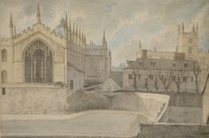 Vista dagli alloggi del Warden, New College, 20 novembre 1786 da John Baptist Malchair